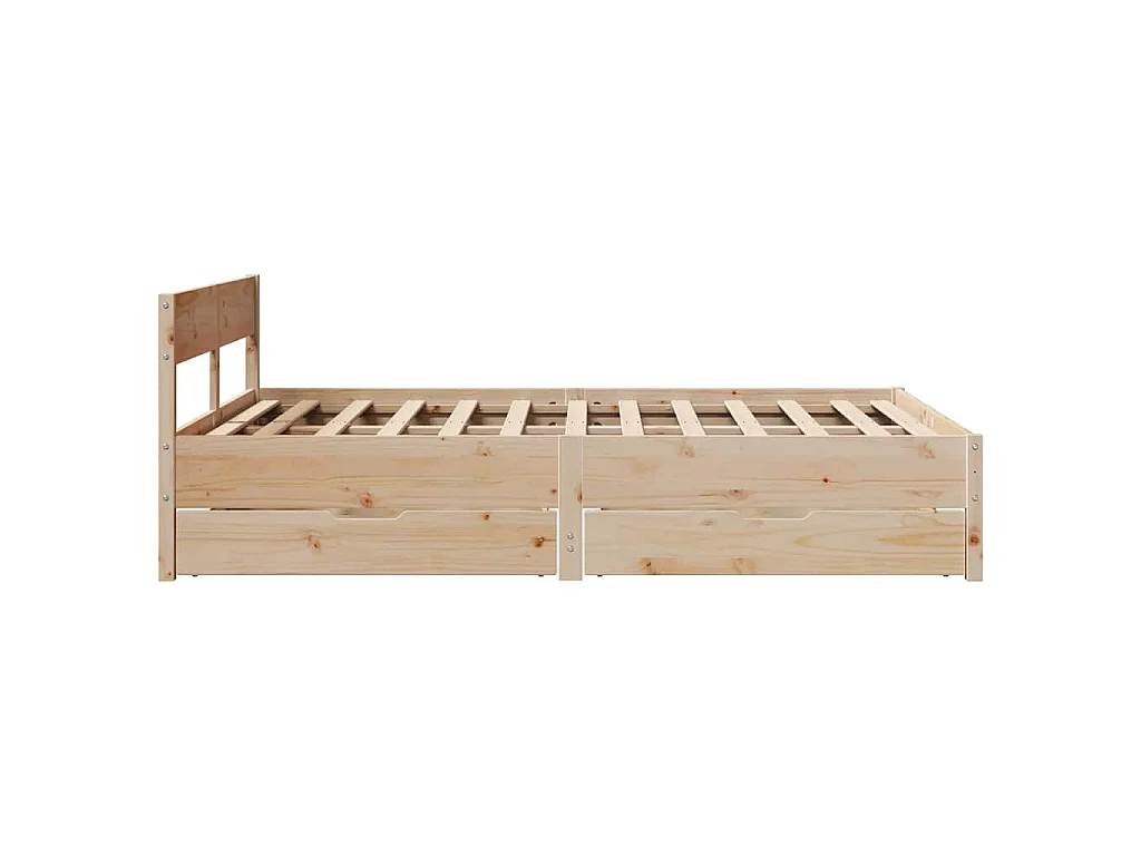 Cadre de lit sans matelas 120x190 cm bois de pin massif