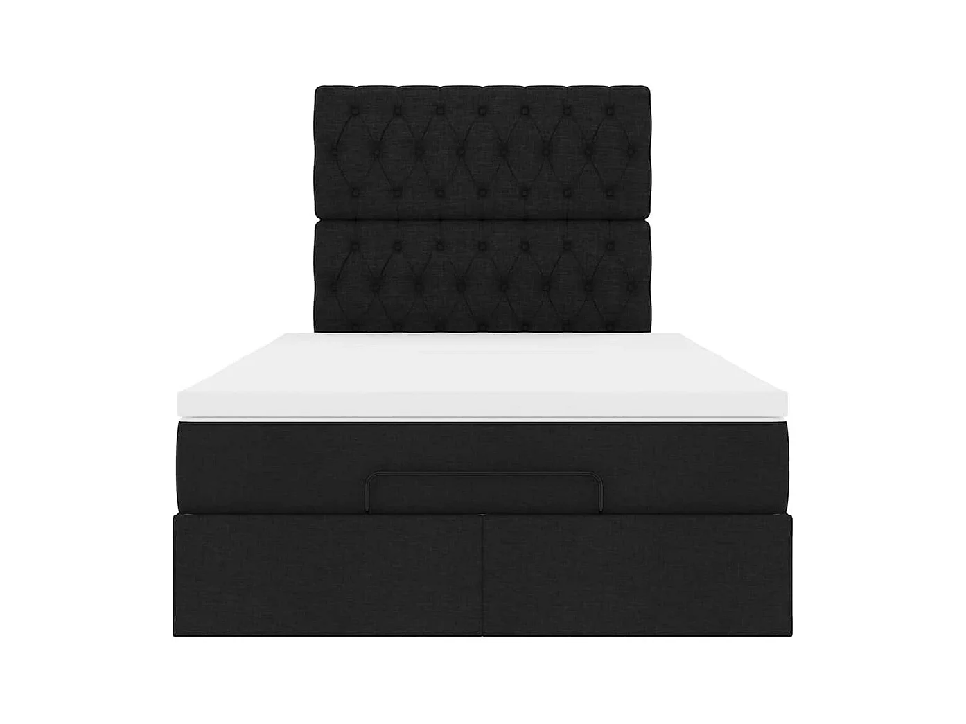 Estructura cama otomana colchón tela negro 120x200cm