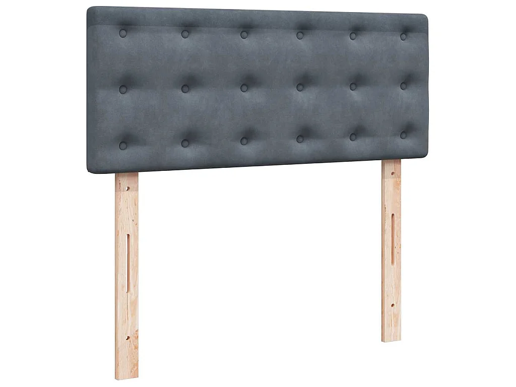 Ottoman-Bett mit Matratze Dunkelgrau 120x200 cm Samt