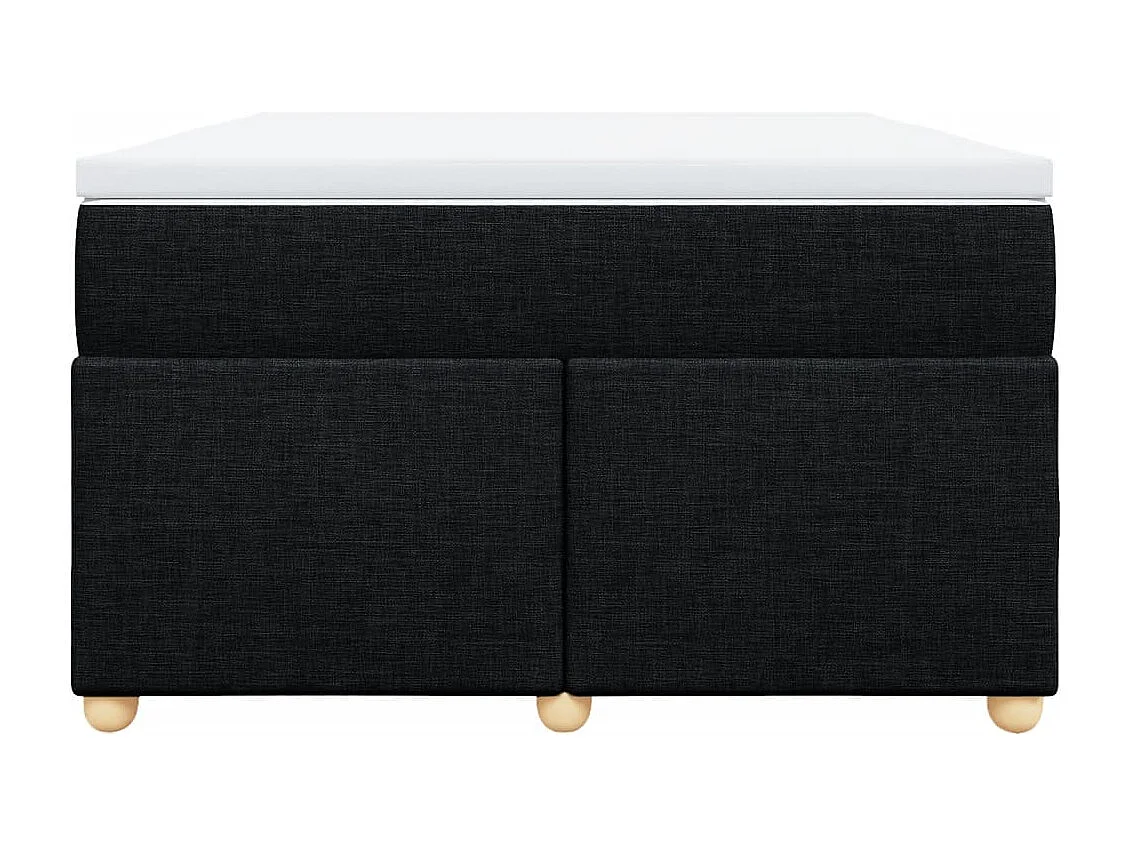 Boxspringbett mit Matratze Schwarz 120x190 cm Stoff