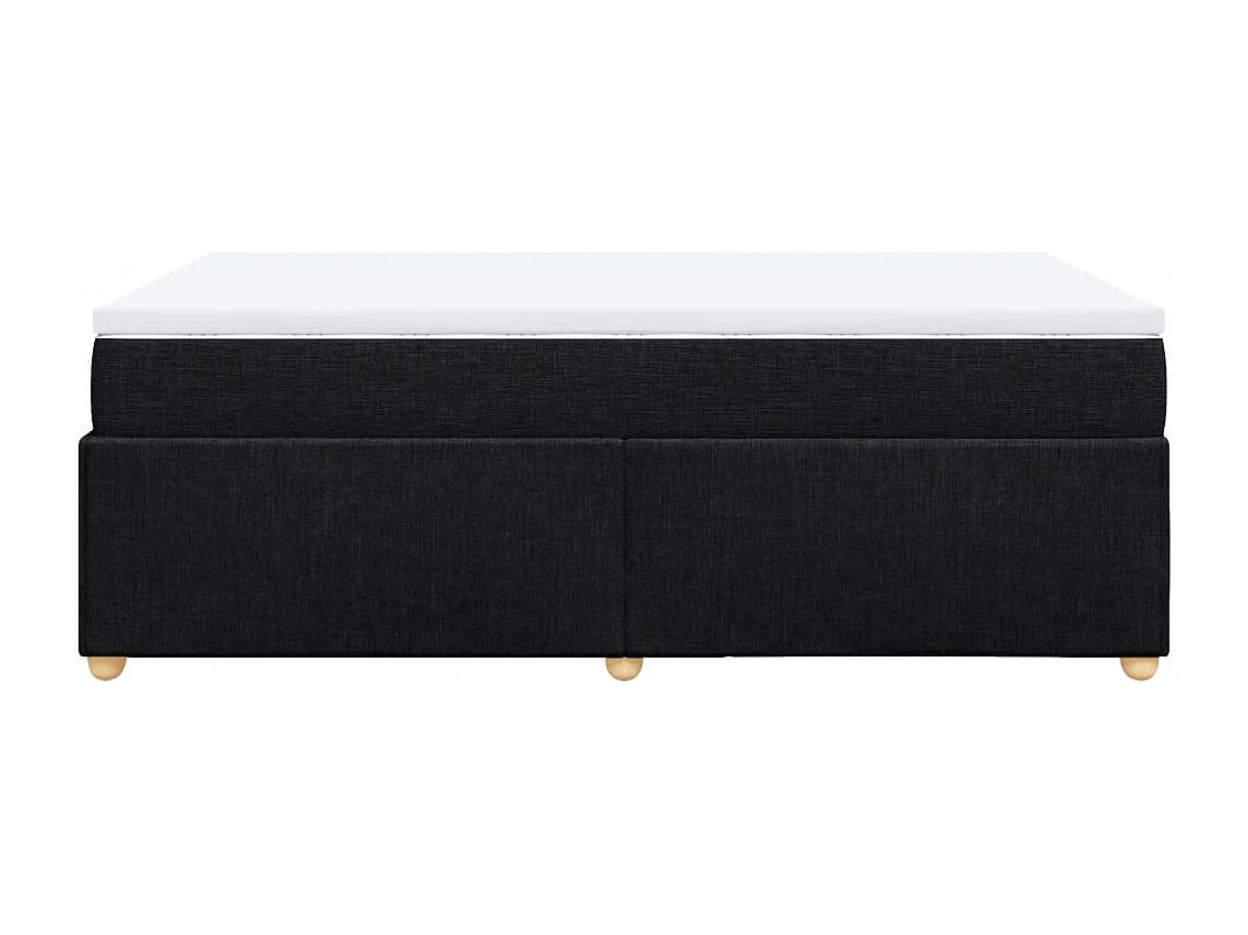 Boxspringbett mit Matratze Schwarz 120x190 cm Stoff