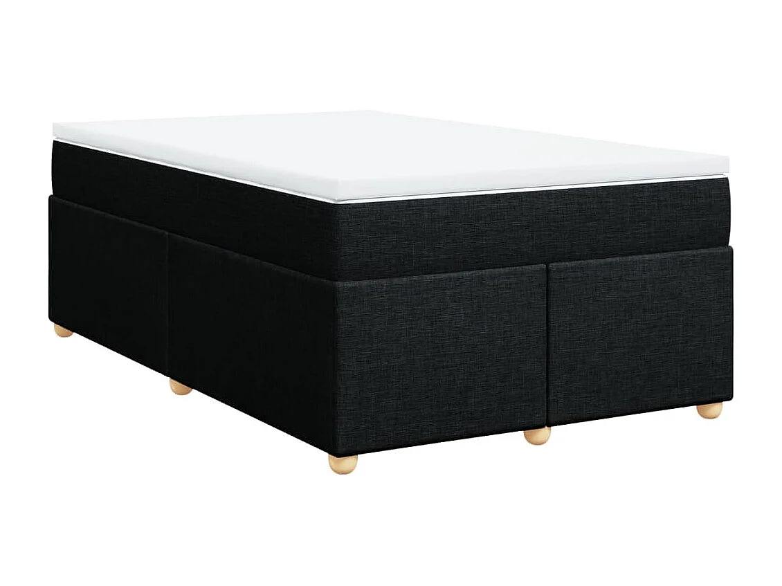 Boxspringbett mit Matratze Schwarz 120x190 cm Stoff
