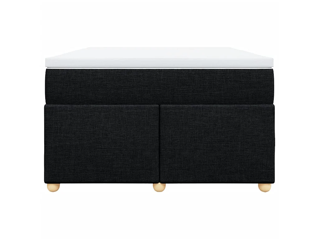 Boxspring met matras stof zwart 120x190 cm