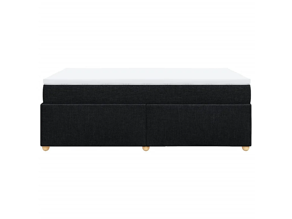 Boxspring met matras stof zwart 120x190 cm