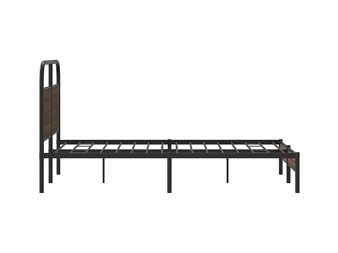 Bettgestell ohne Matratze 120x200 cm Braun Eichen-Optik