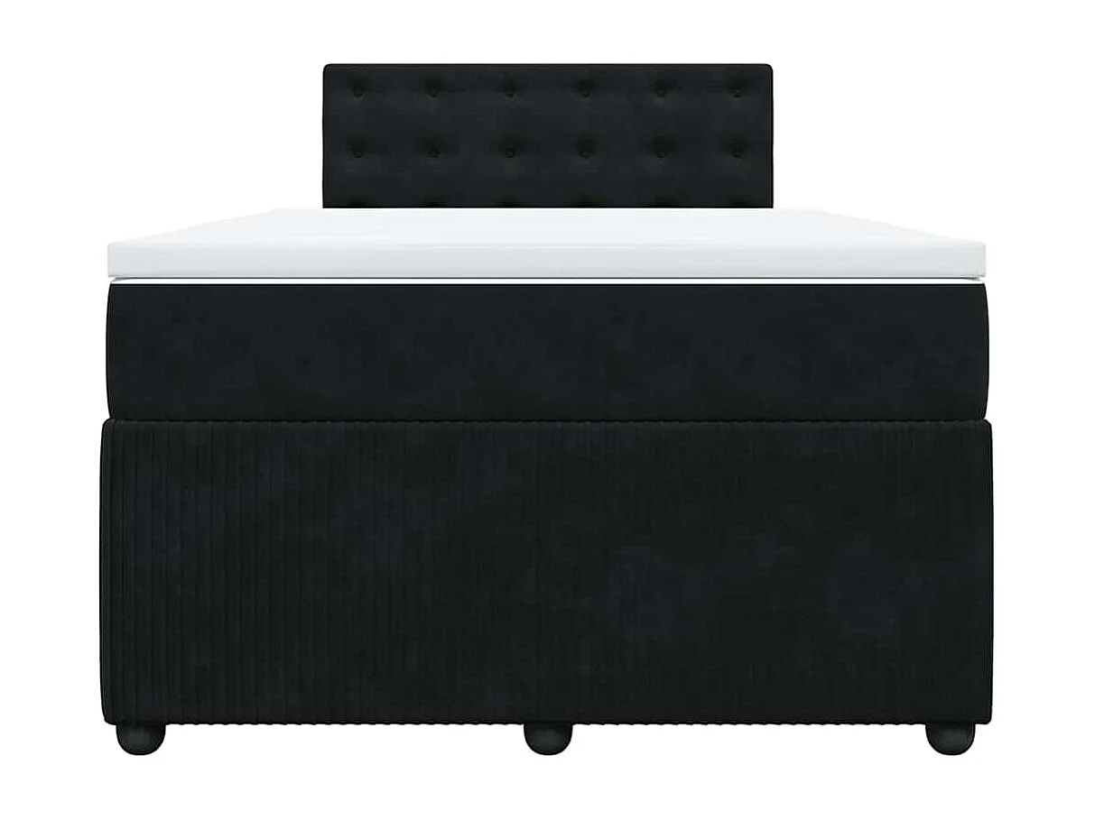 Boxspring met matras fluweel zwart 120x190 cm
