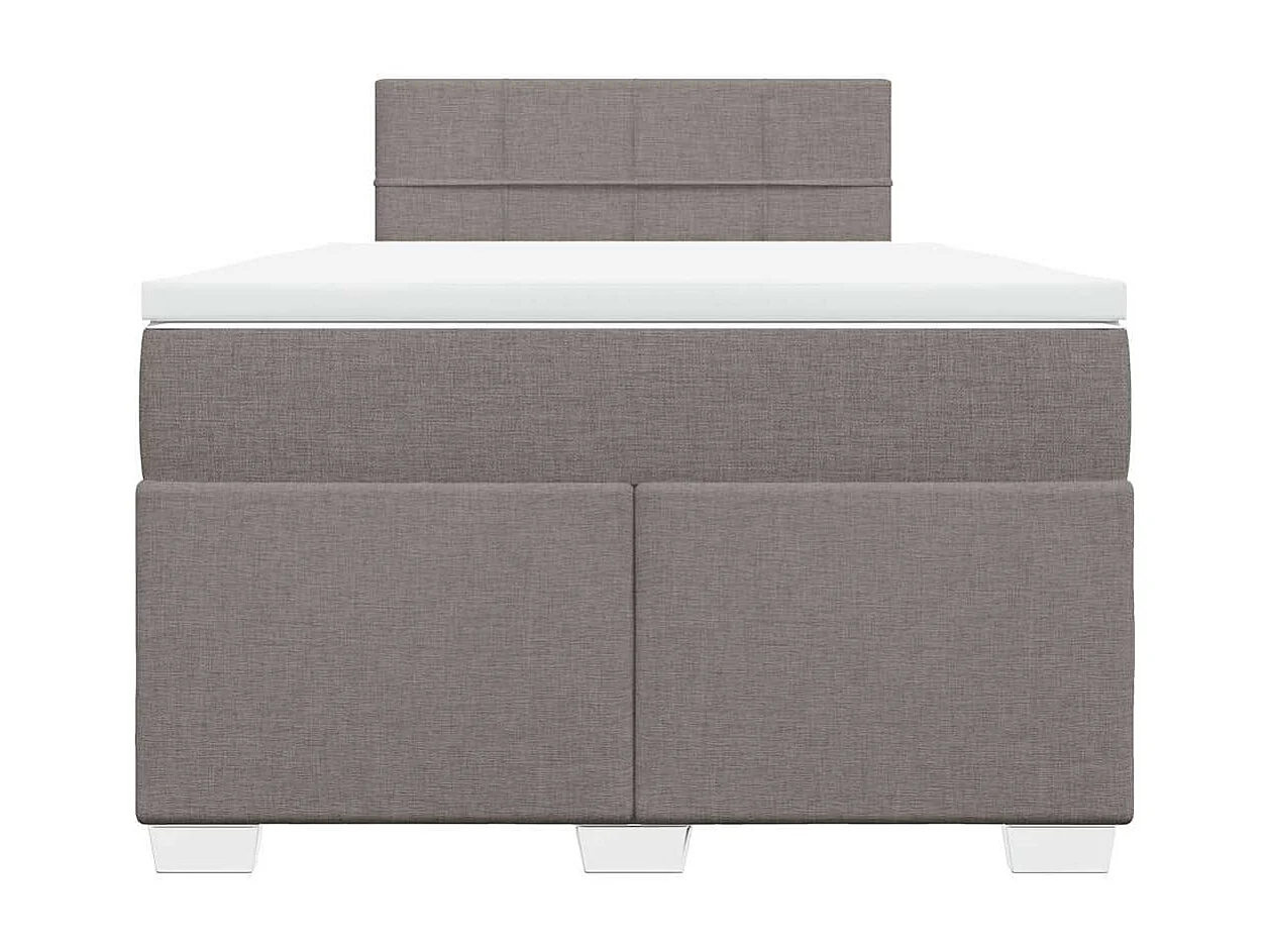 Giroletto a Molle con Materasso Tortora 120x190 cm in Tessuto