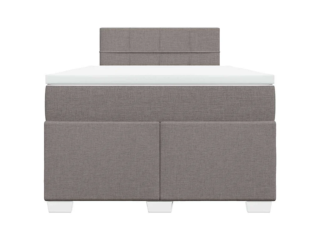 Giroletto a Molle con Materasso Tortora 120x190 cm in Tessuto