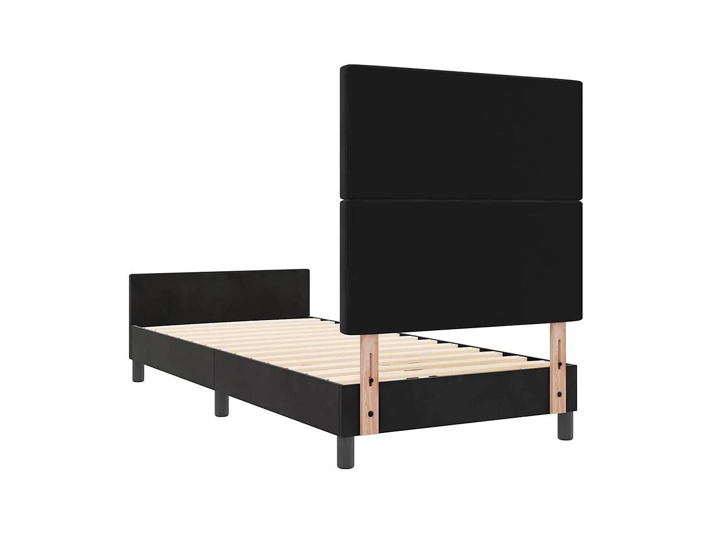 Cadre de lit avec tête de lit Noir 100 x 200 cm Velours