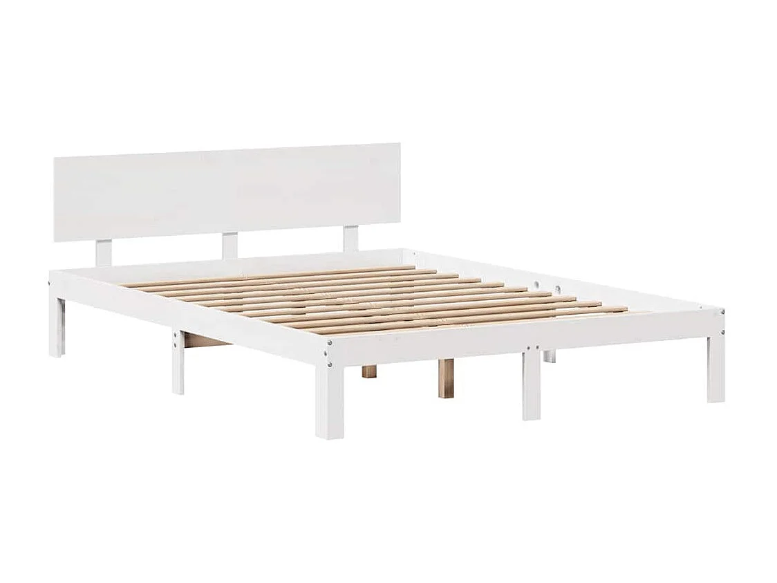 Cadre de lit avec tiroirs sans matelas blanc 120x200 cm