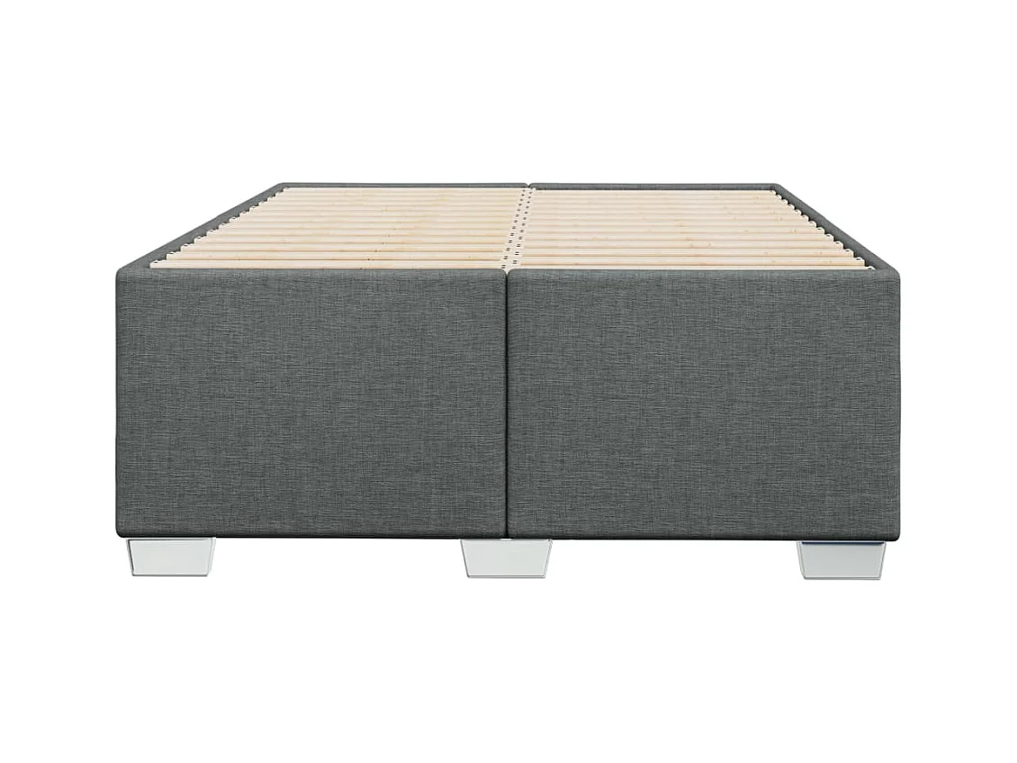 Bettgestell ohne Matratze Dunkelgrau 120x200 cm Stoff