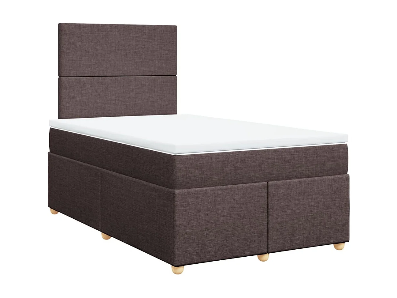 Boxspringbett mit Matratze Dunkelbraun 120x190 cm Stoff