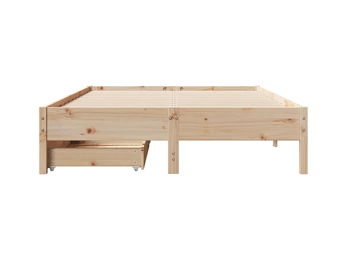 Cadre de lit sans matelas 120x200 cm bois de pin massif