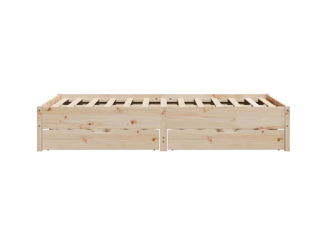 Cadre de lit sans matelas 120x200 cm bois de pin massif