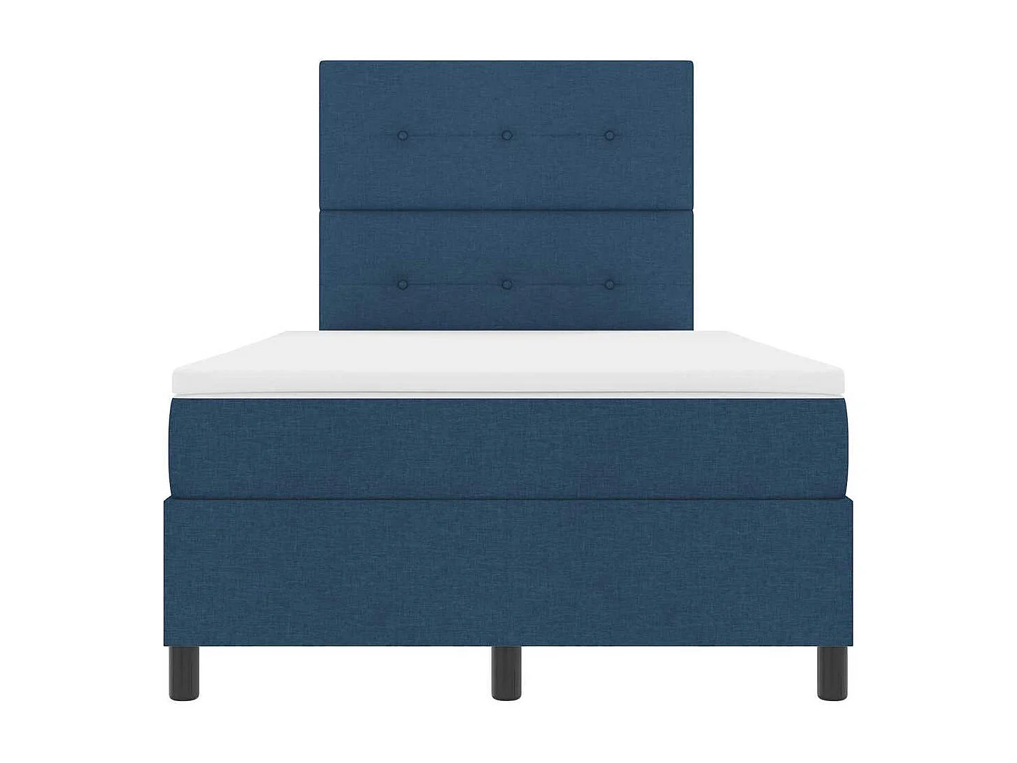 Letto a molle con materasso Blu 120 x 190 cm Tessuto