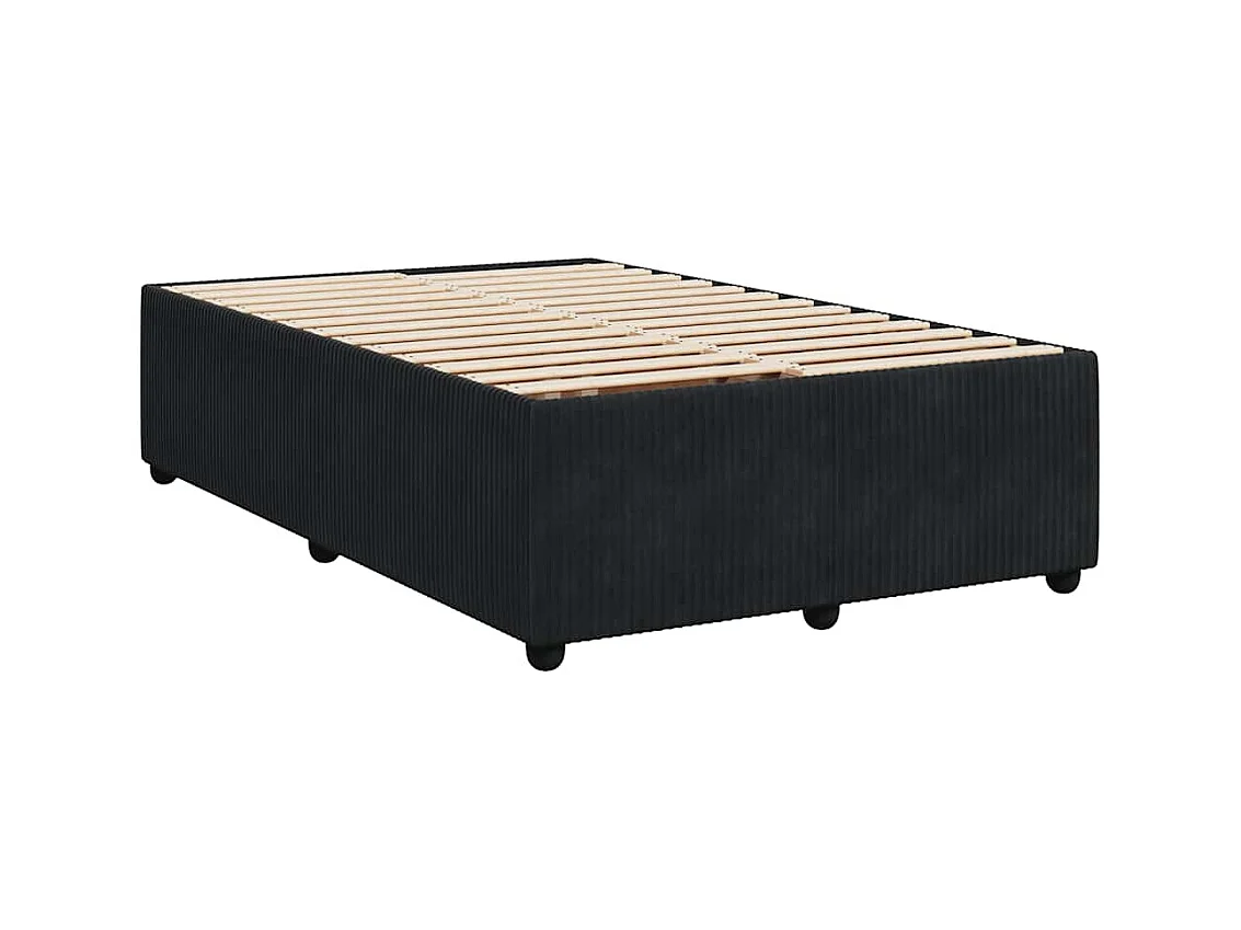 Boxspringbett mit Matratze Schwarz 120x190 cm Samt
