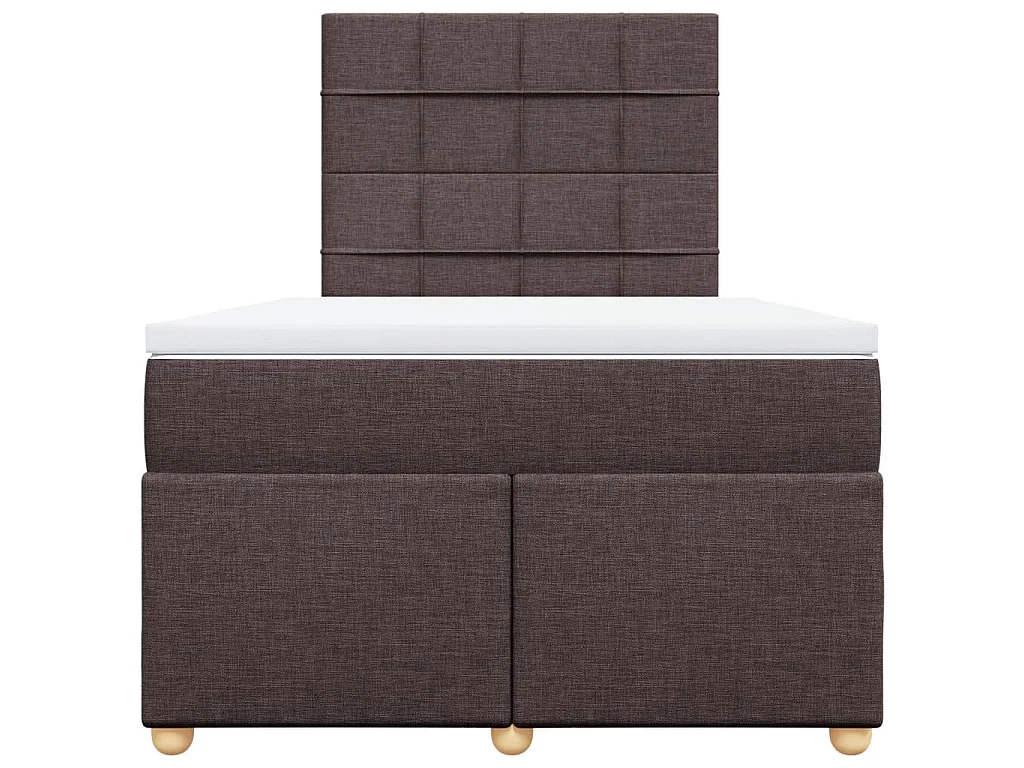 Boxspringbett mit Matratze Dunkelbraun 120x190 cm Stoff