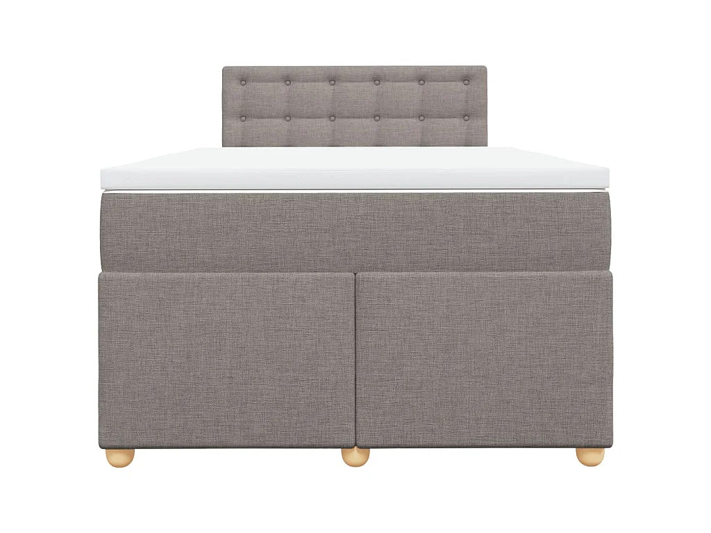 Boxspring met matras stof taupe 120x200 cm