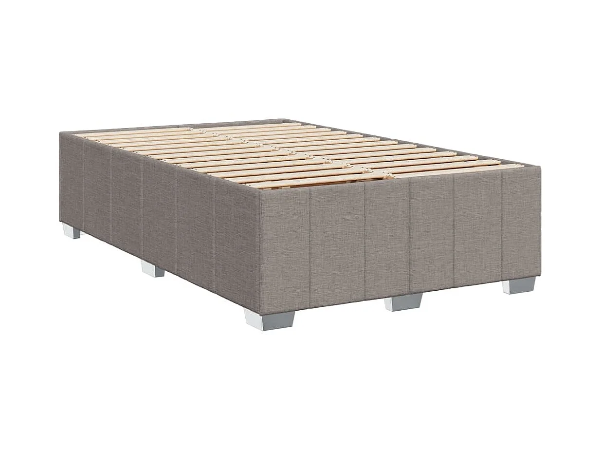 Boxspringbett mit Matratze Taupe 120x200 cm Stoff
