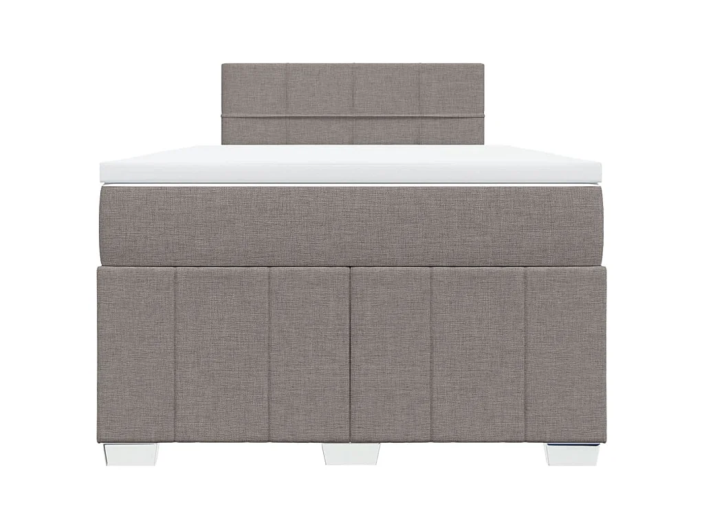 Boxspringbett mit Matratze Taupe 120x200 cm Stoff
