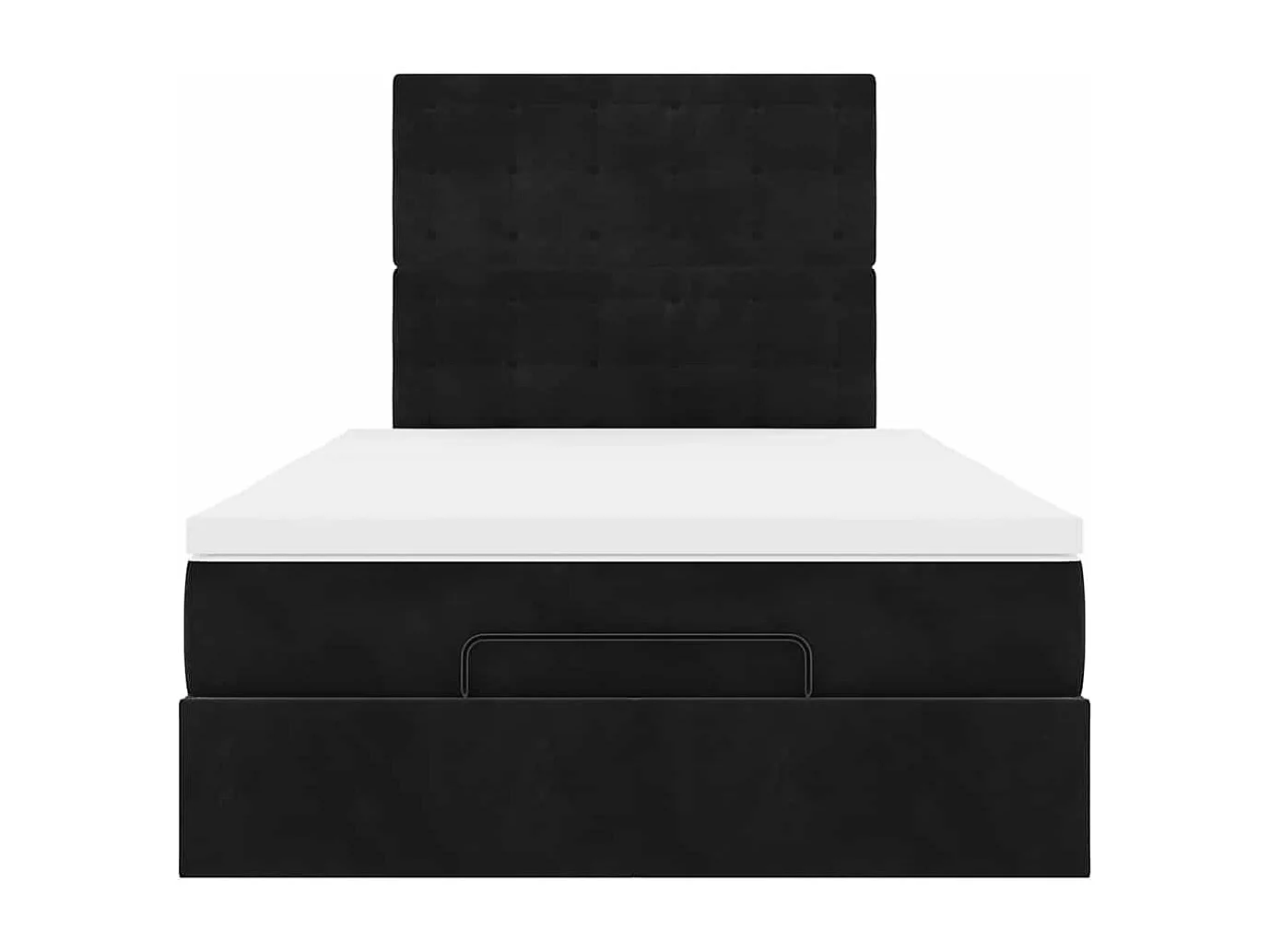 Ottoman bed met matrassen en LED's 120x200cm fluweel zwart