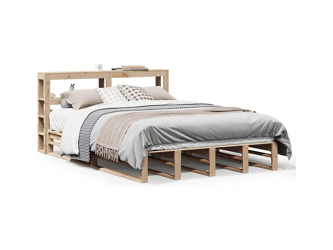 Cadre de lit sans matelas 120x190 cm bois de pin massif