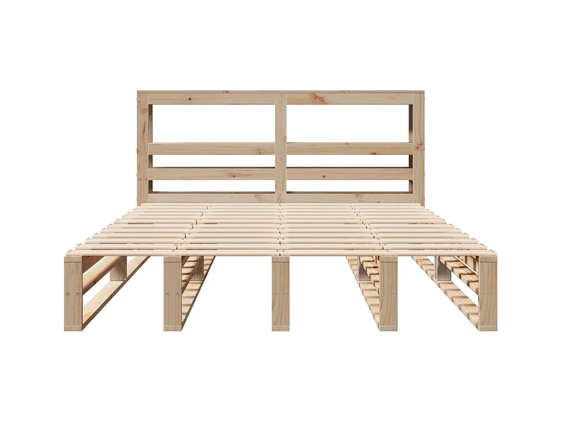 Cadre de lit sans matelas 120x190 cm bois de pin massif