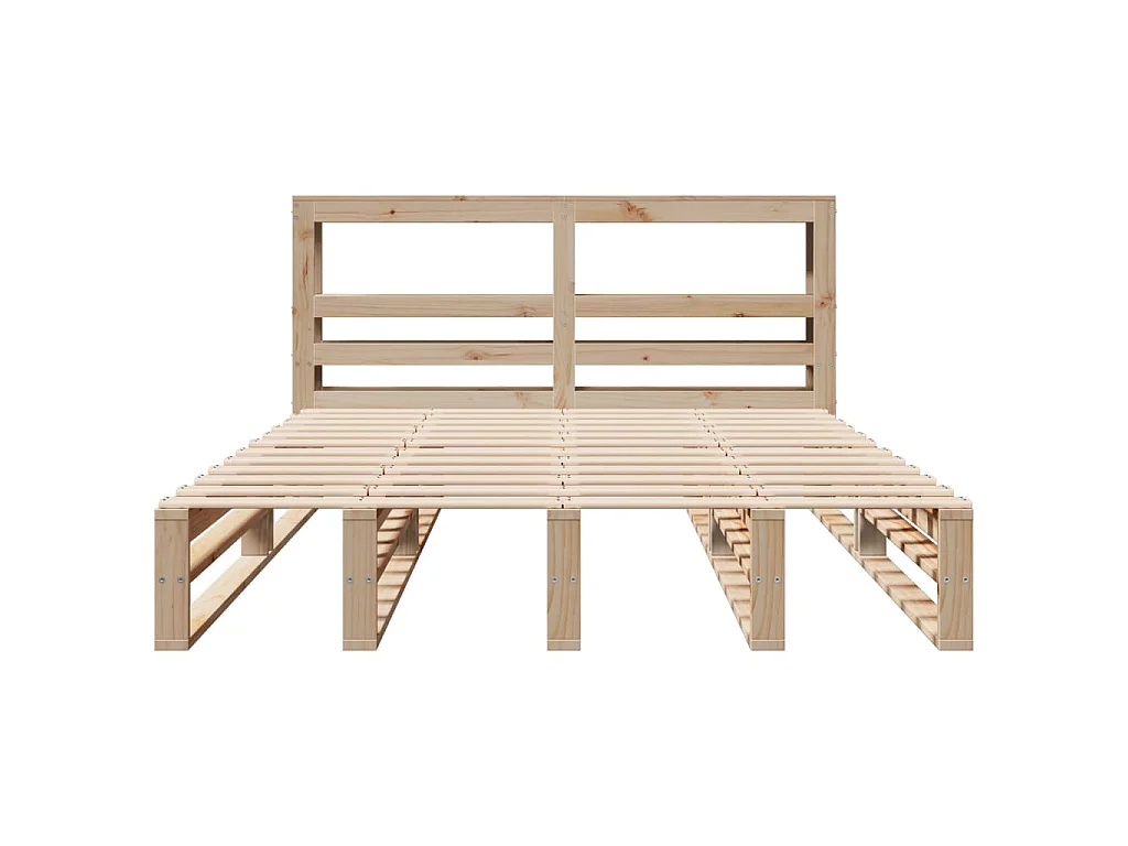 Giroletto con Testiera 120x190 cm in Legno Massello di Pino