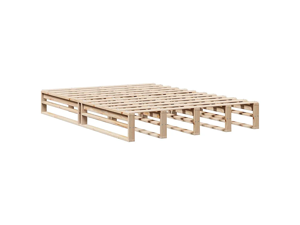 Giroletto con Testiera 120x190 cm in Legno Massello di Pino