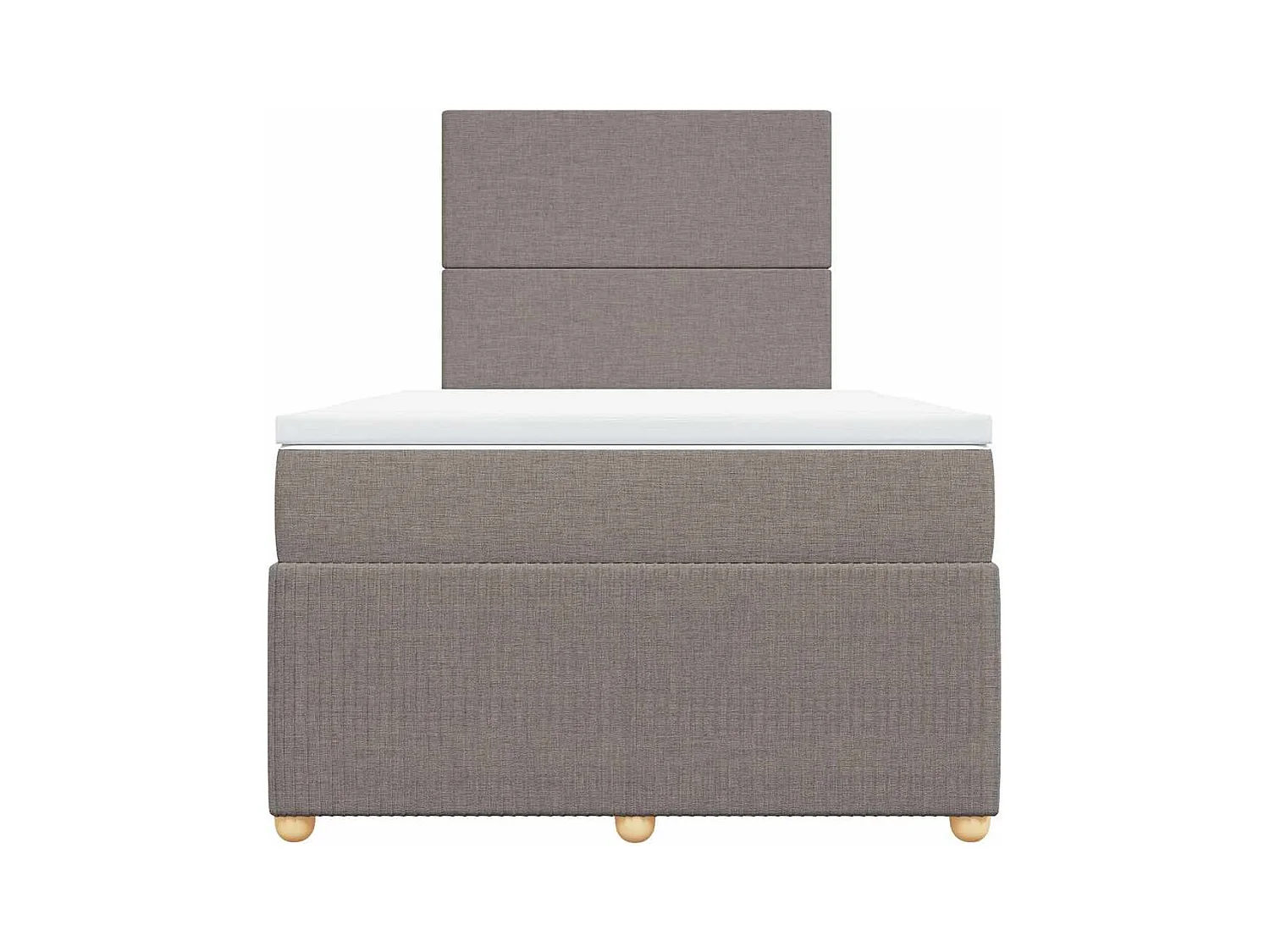 Boxspring met matras stof taupe 120x190 cm