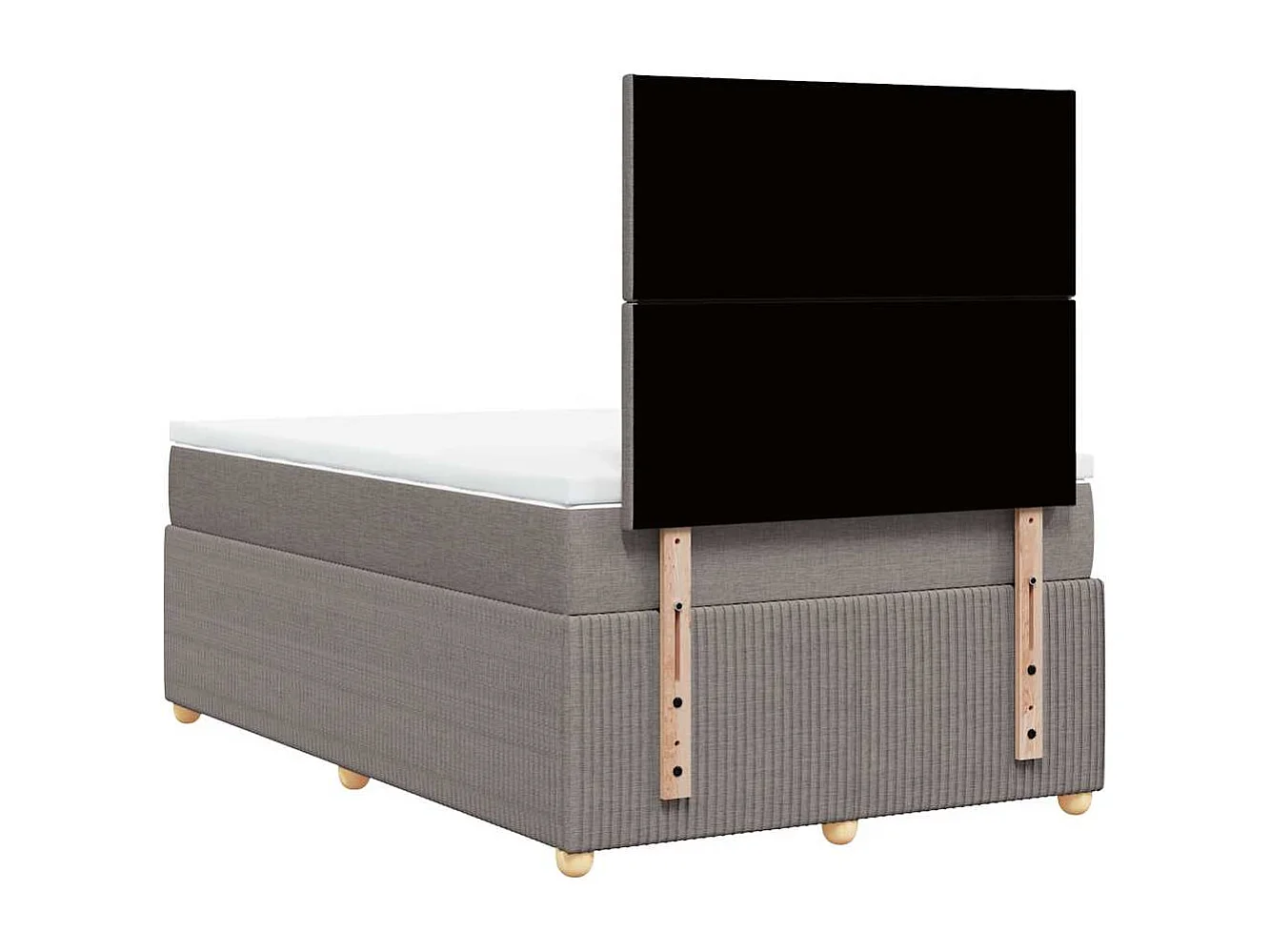 Boxspring met matras stof taupe 120x190 cm