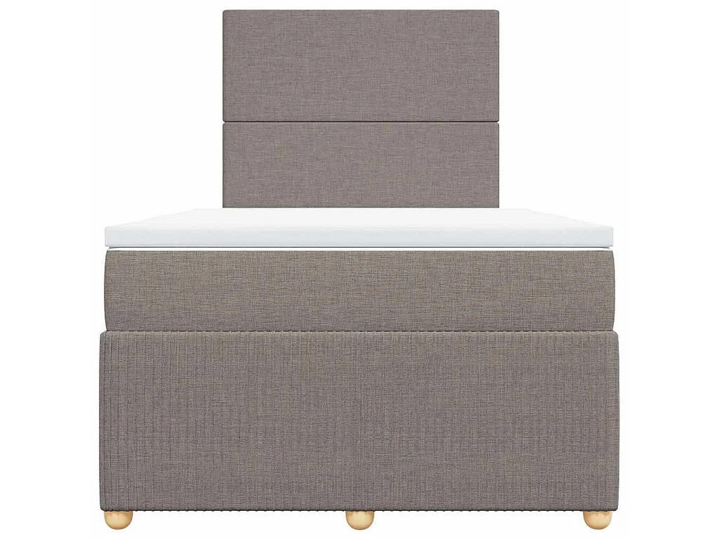 Boxspringbett mit Matratze Taupe 120x190 cm Stoff