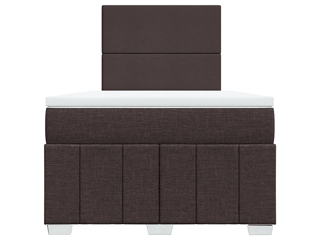 Boxspringbett mit Matratze Dunkelbraun 120x190 cm Stoff