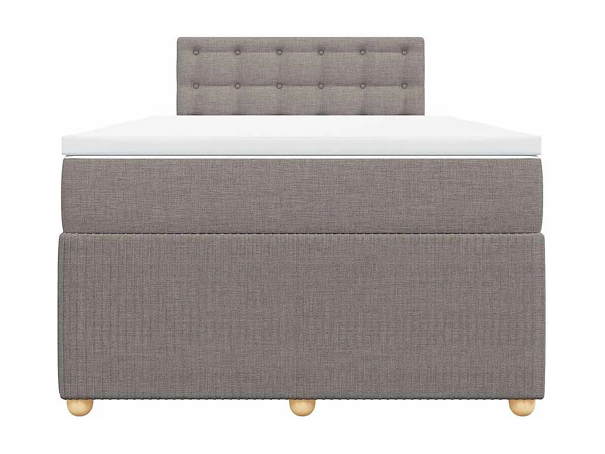 Boxspringbett mit Matratze Taupe 120x190 cm Stoff