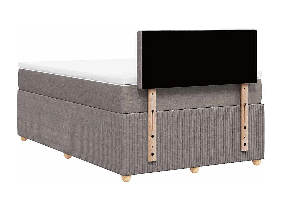 Boxspringbett mit Matratze Taupe 120x190 cm Stoff
