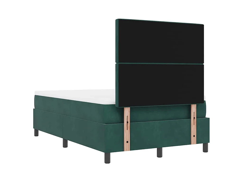 Boxspring bed met hoofdeinde Donkergroen 190 x 120 cm Fluweel
