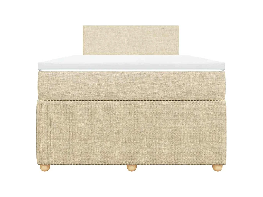 Boxspringbett mit Matratze Creme 120x190 cm Stoff