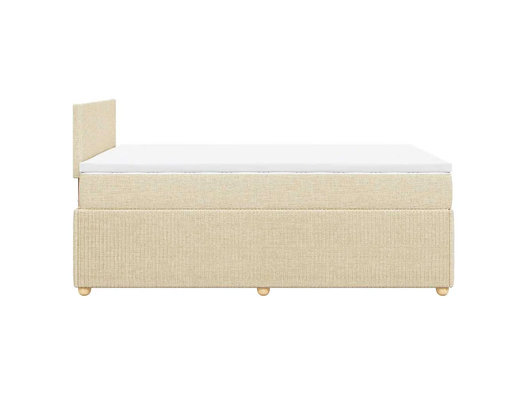 Boxspringbett mit Matratze Creme 120x190 cm Stoff