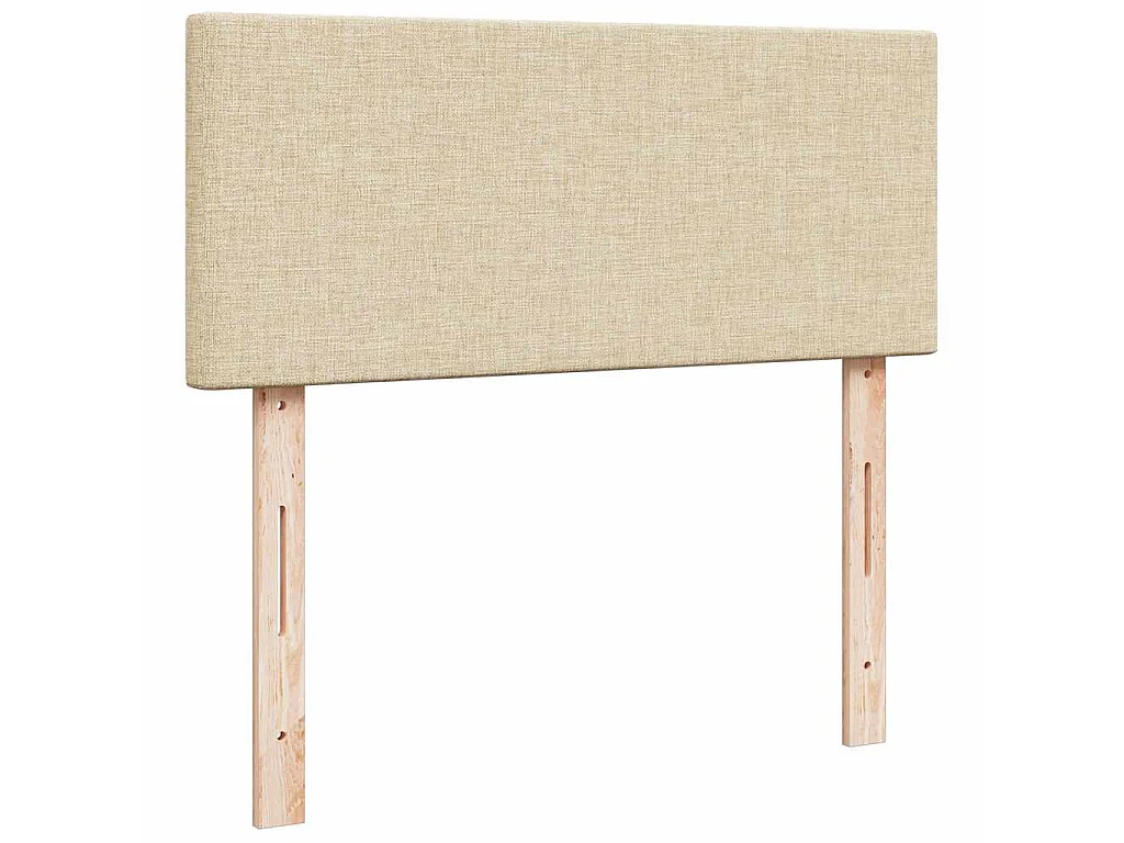 Boxspringbett mit Matratze Creme 120x190 cm Stoff