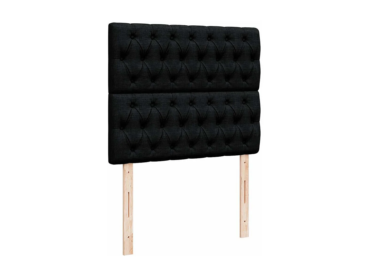 Cama box spring con colchón tela negro 120x190 cm