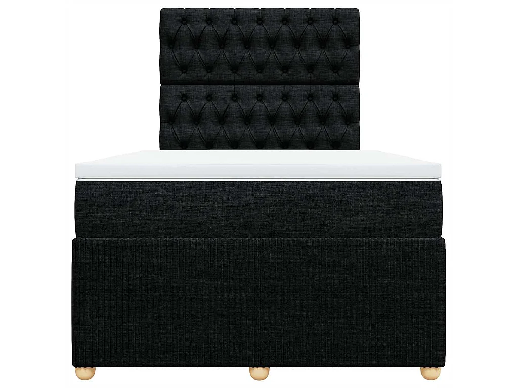 Boxspring met matras stof zwart 120x190 cm