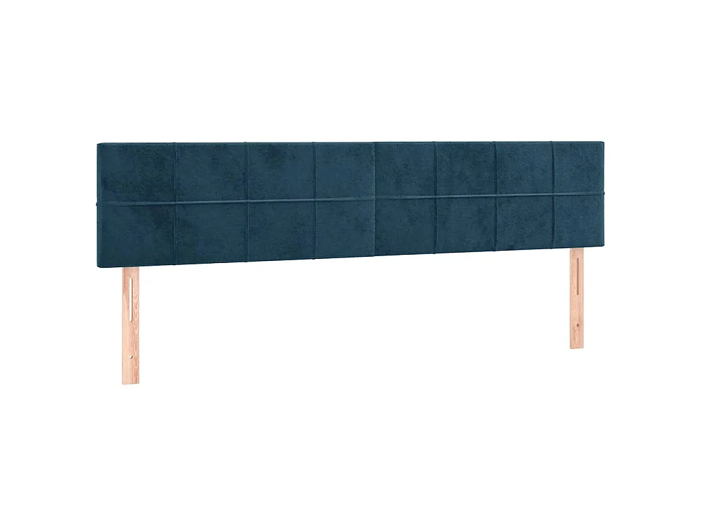 Sommier à lattes de lit et matelas bleu foncé 120x190cm velours