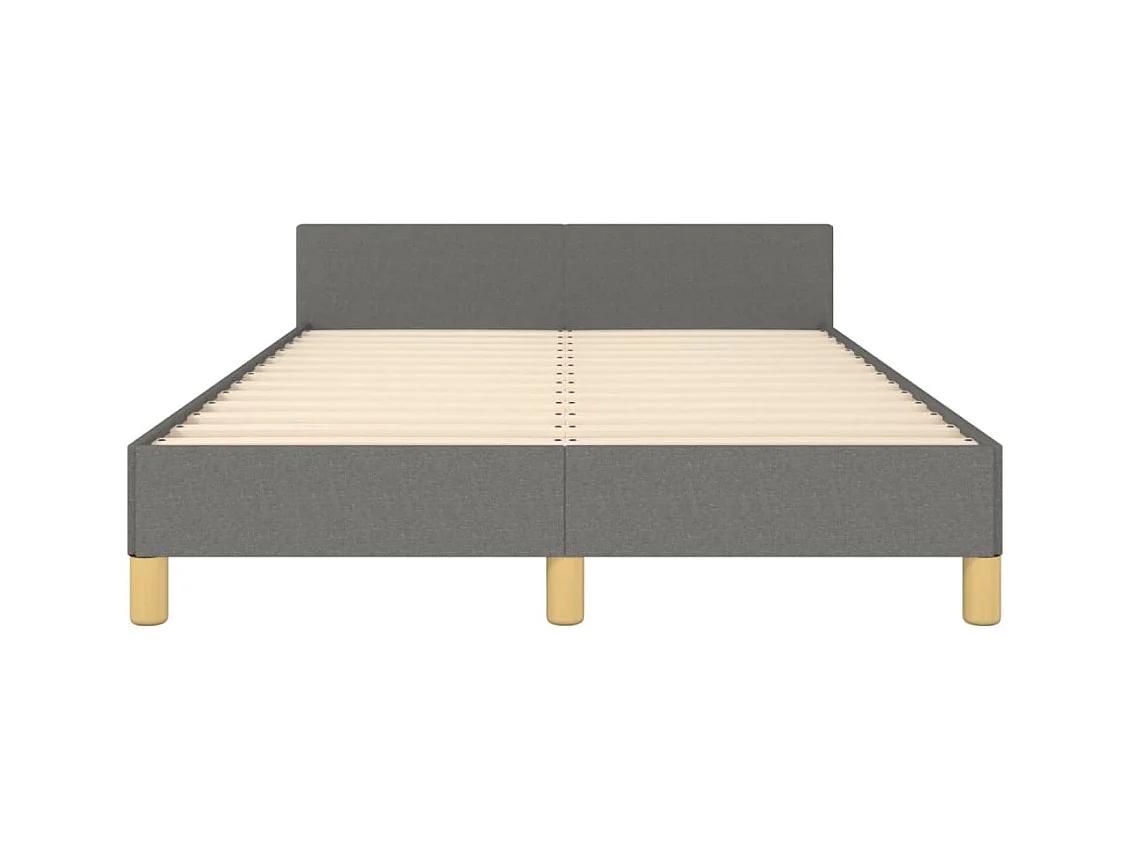 Bettgestell ohne Matratze Dunkelgrau 120x200 cm Stoff