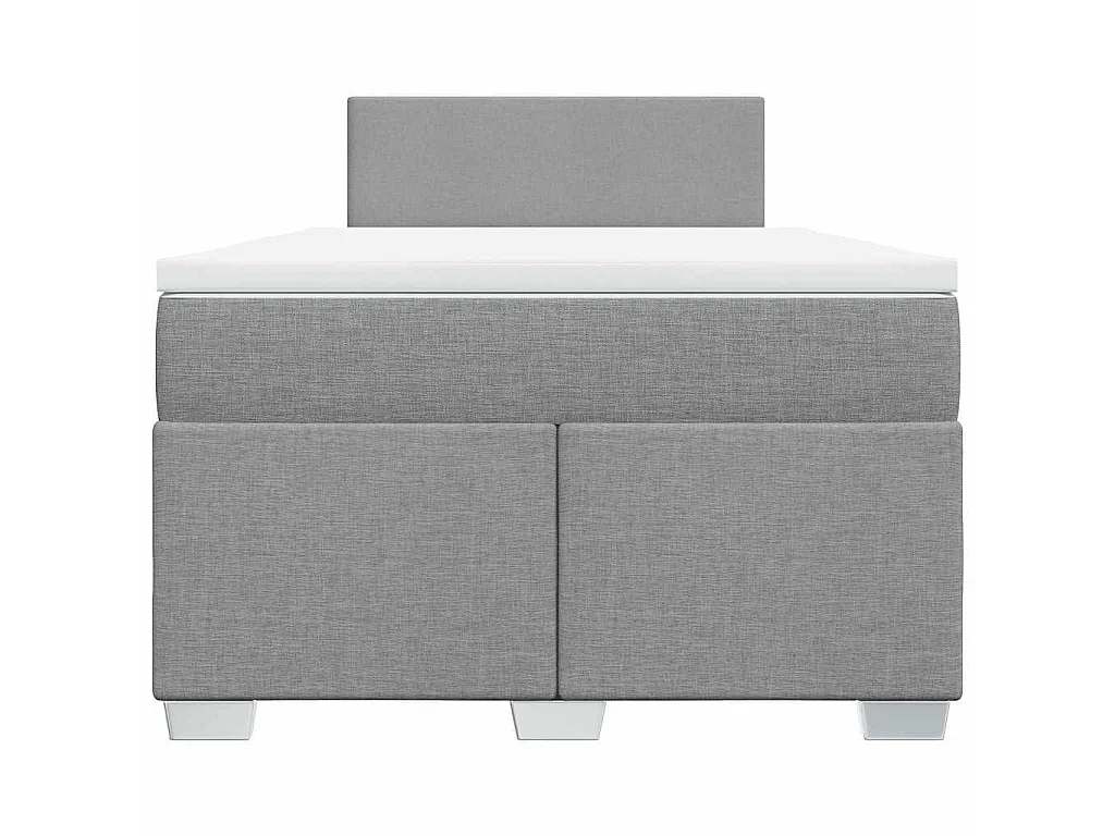 Boxspring met matras stof lichtgrijs 120x190 cm