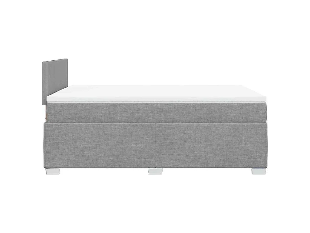 Boxspring met matras stof lichtgrijs 120x190 cm
