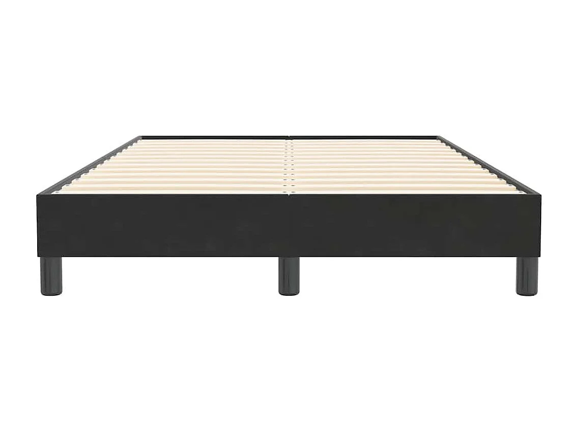 Box Cama de mola sem colchão preto 120x210 cm Veludo