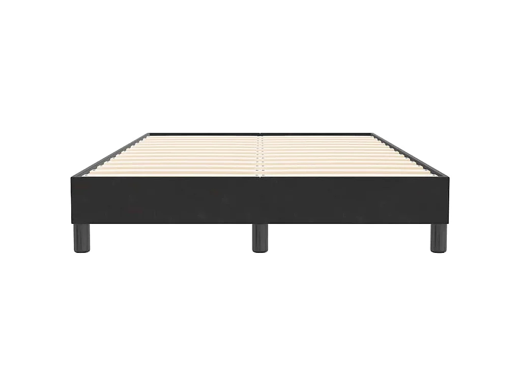 Sommier à lattes de lit sans matelas noir 120x210 cm velours