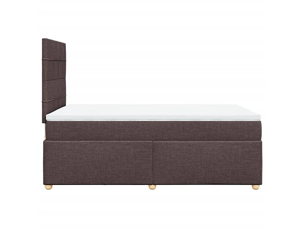 Sommier à lattes de lit avec matelas Marron foncé 120x200 cm
