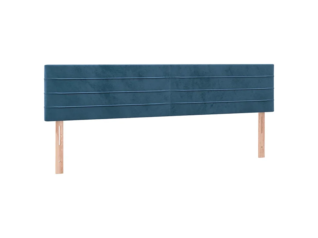 Letto a Molle Materasso e LED Blu Scuro 120x190 cm in Velluto
