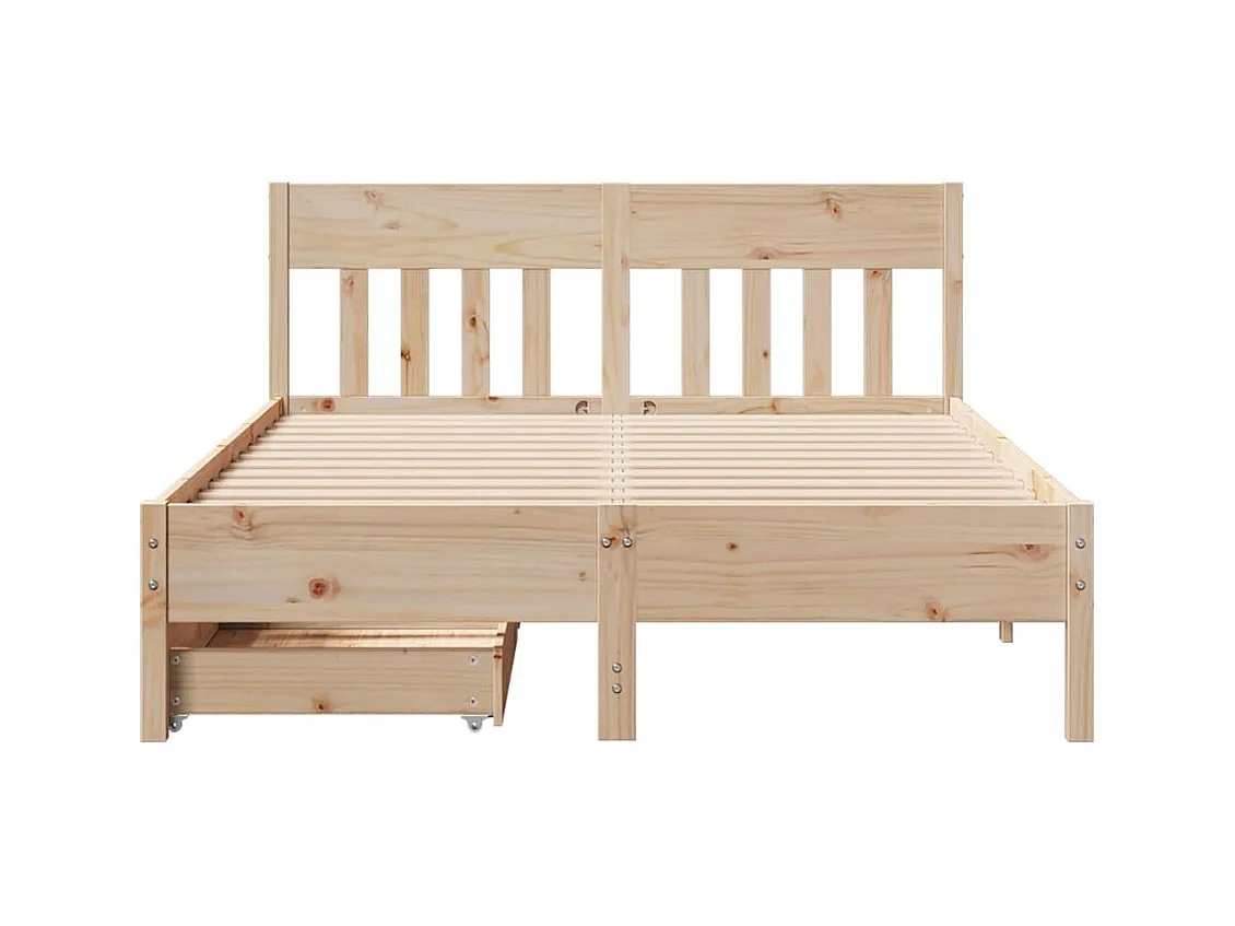 Cadre de lit sans matelas 120x200 cm bois de pin massif